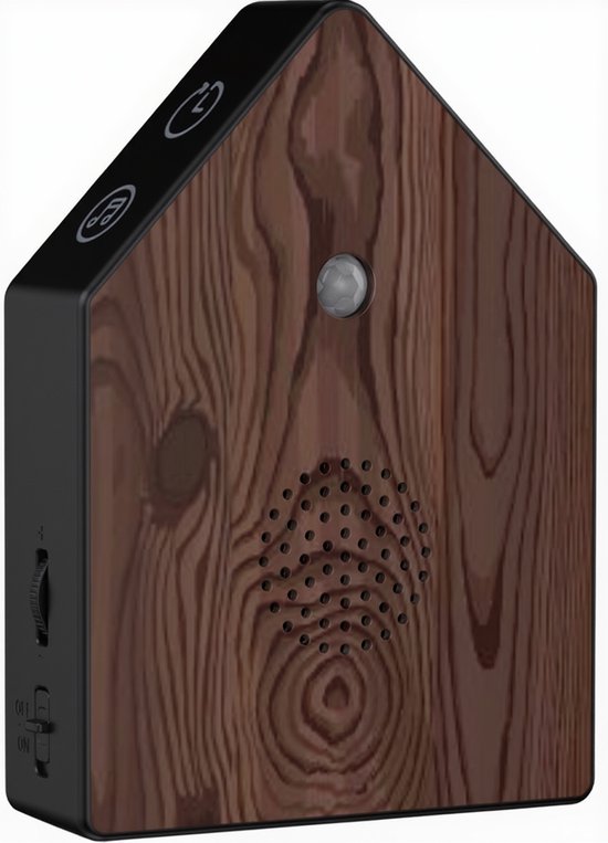 Nichoir sonore - 5 sons de la nature - Nichoir sonore pour oiseaux avec détecteur de mouvement et capteur - Pour les Toilettes - Cadeau pour femmes et hommes