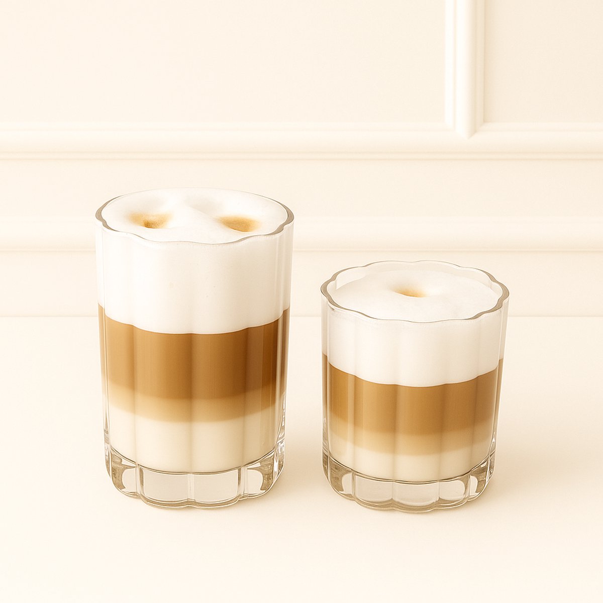Mevaz Luno Glazen 250 ml – Set van 2 – Stijlvolle Water- cappuccino & Iced Coffee Glazen