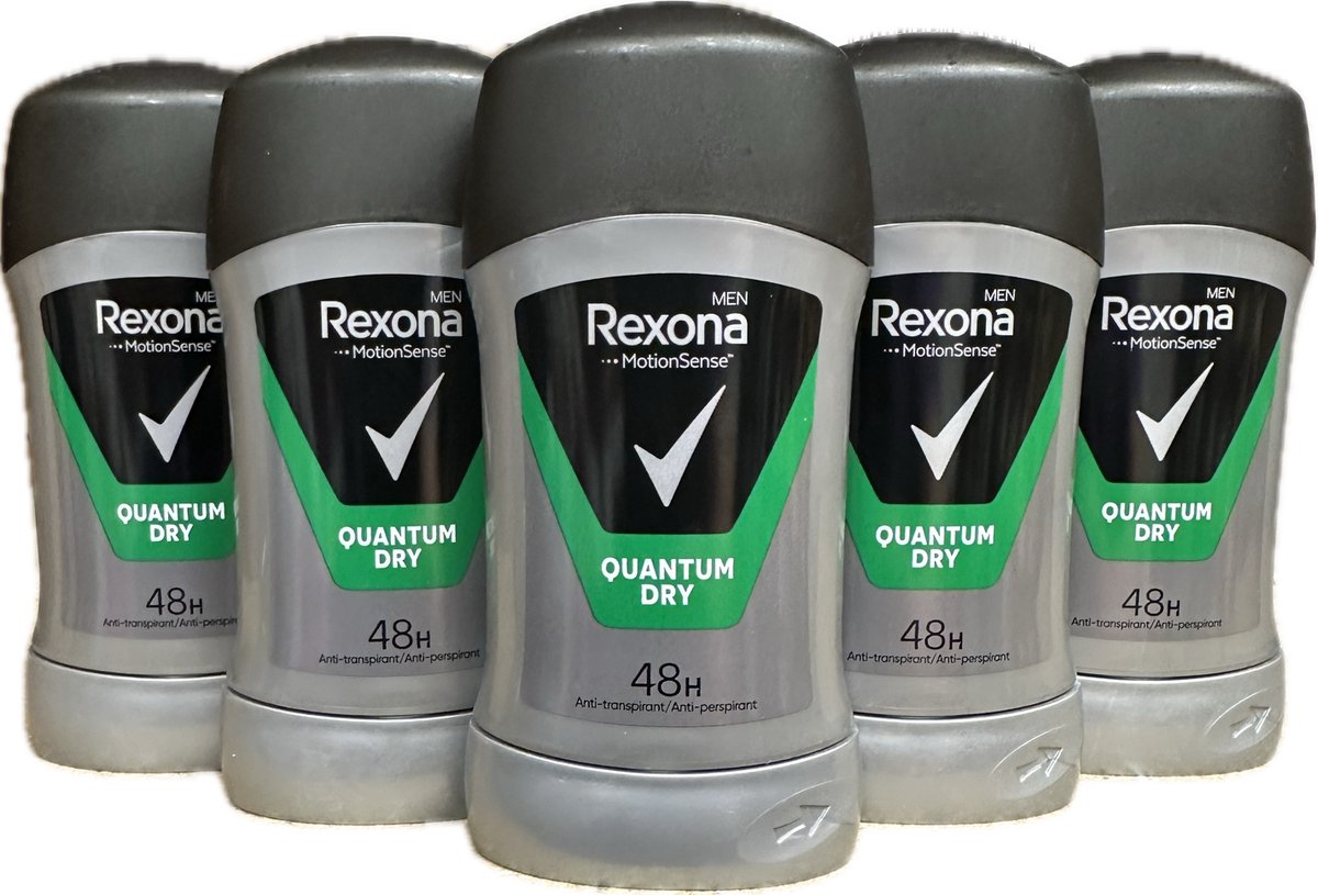 Rexona Men Deodorant - Stick - Quantum Dry - 5 x 50ml