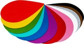 Vloerankers druppelset 30x40 cm met kijkrichting – set van 12 – vilt – voor systemisch werk en opstellingen