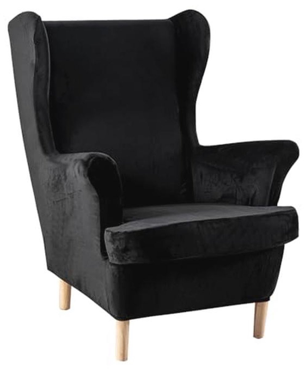 Meigeh Wing Stoel Bekleding Fauteuil Cover - Zwart