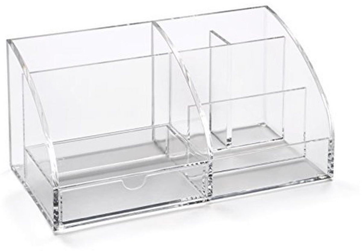 Doorzichtige bureau-organizer van acryl 130 mm x 250 mm x 120 mm
