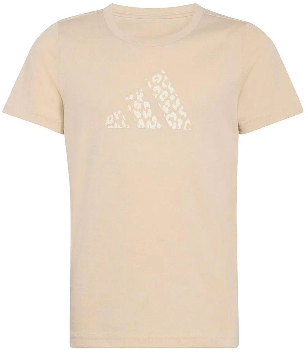 Adidas Animal Print Graphic T-shirt Met Korte Mouwen 7-8 Years Meisje Crystal Linen