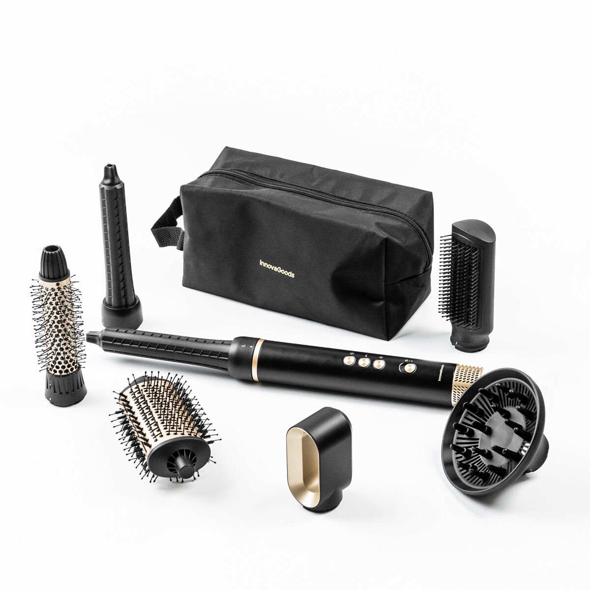 Ionische Multifunctionele Luchtdroger en Styler Borstel met Coanda Technologie en 7 Accessoires Wavify InnovaGoods