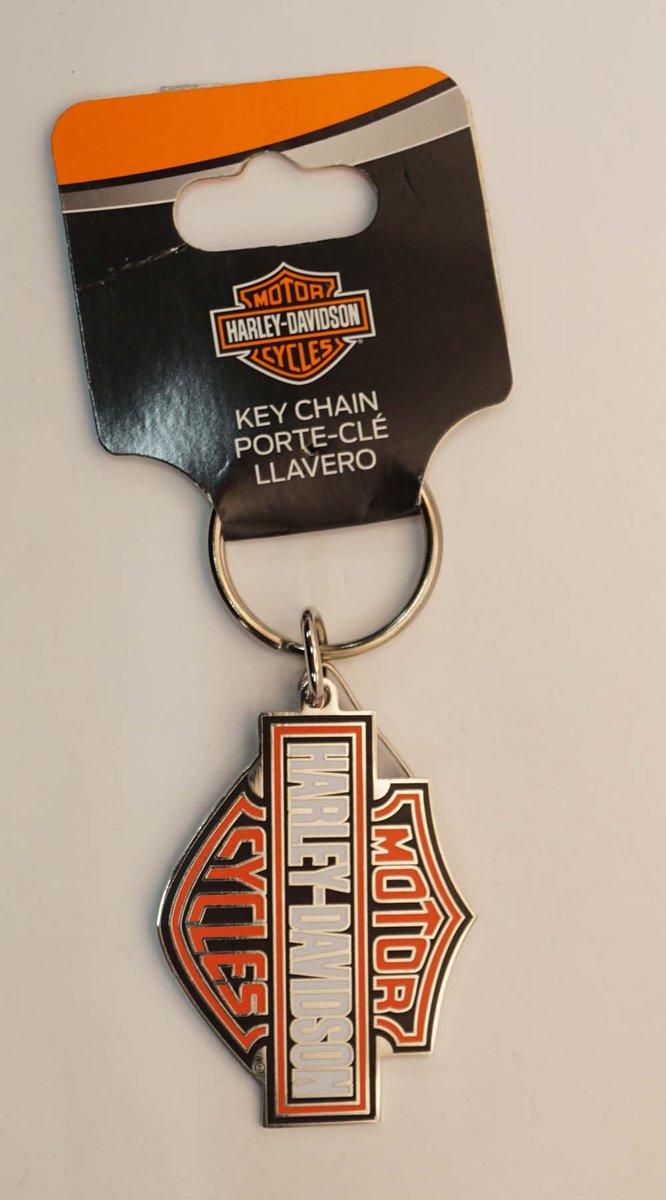 Sleutelhanger logo Harley Davidson motorcycle - metalen originele sleutelhanger van Harley Davidson - motorcycles sleutelhanger - sleutelhanger voor motorrijder - Harley Davidson keyring - harley davidson official licensed product
