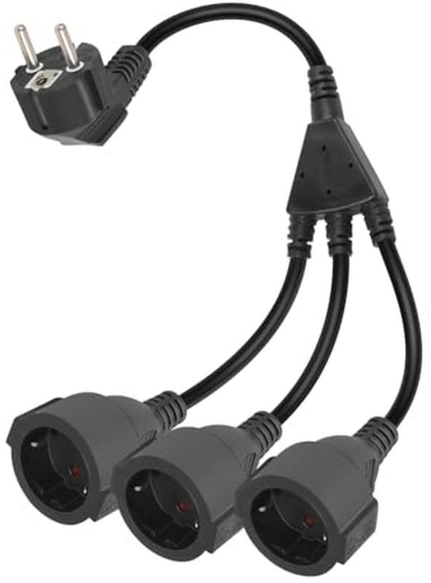 Geaard verlengkabel 250V 16A IP44 - Buiten verlengkabel met 3 stopcontacten