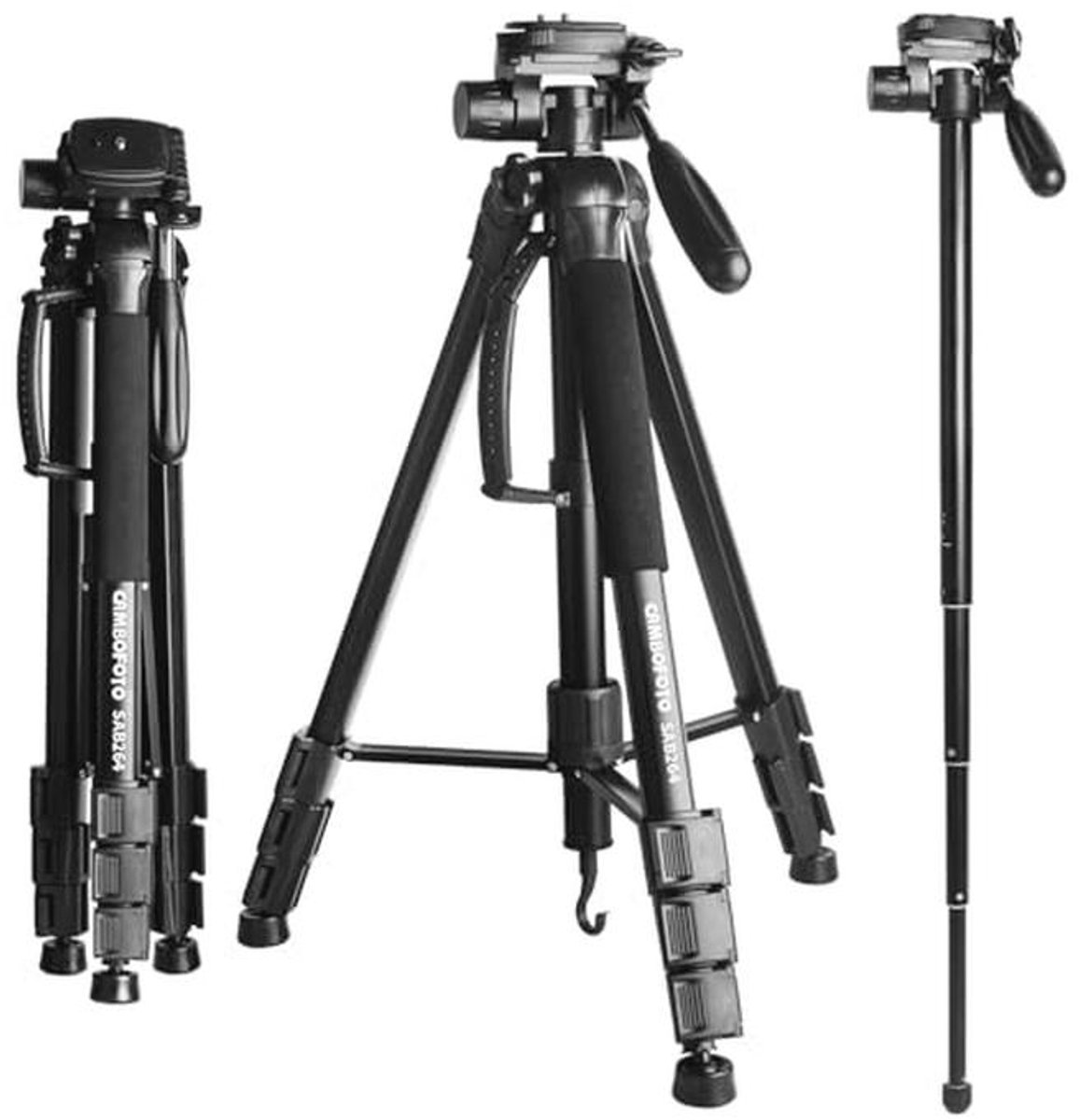 Camera Tripod-CAMBOFOTO 176.5cm/70inch Tripod /Monopod Aluminum Alloy Tripod Compact Light Tripod for DSLR SLR