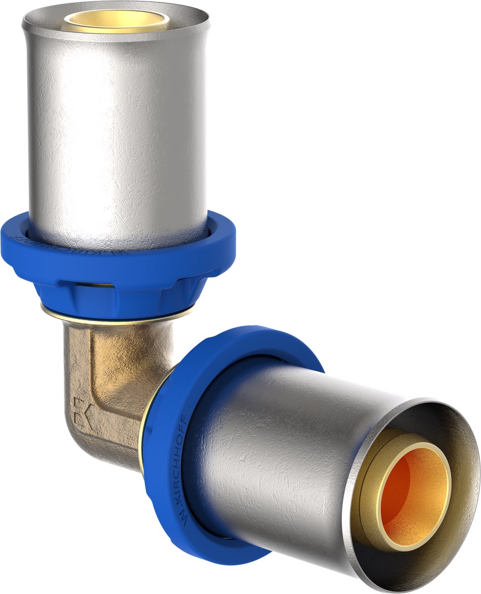 KIRCHHOFF MS knie 90°, blanco, 20 mm, persfitting voor meerlagen buis