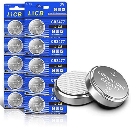 ViCep 6x CR2477 Lithium Knoopcel 3V – Individueel Verpakt, Geschikt Voor Afstandsbedieningen, Sensoren En Horloges