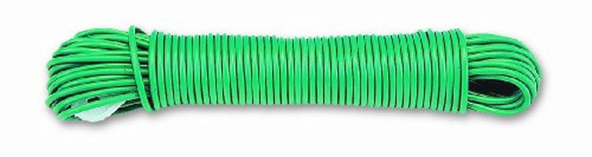 Waslijn polypropyleen met spankabel 2,7 mm - 10 meter groen
