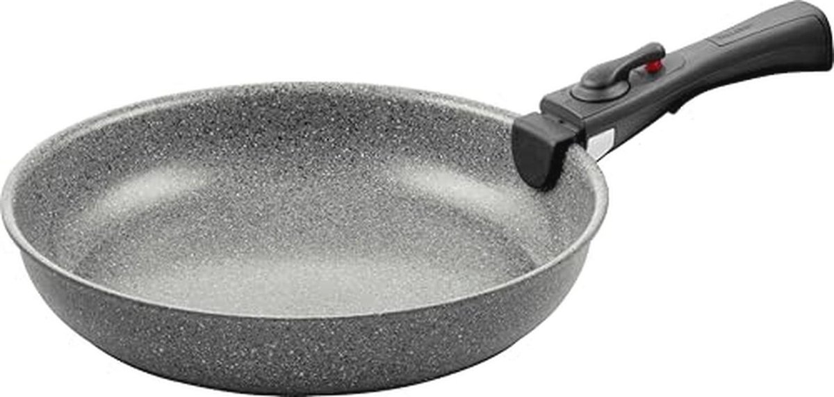 Keramische Koekenpan 24 cm met Afneembare Handgreep - Geschikt voor Inductie