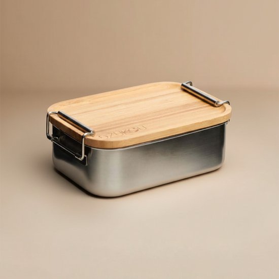 Dzukou Jim Corbett RVS Lunchbox met Vakjes – 800ml Bento Box voor Volwassenen – Duurzaam & Lekvrij