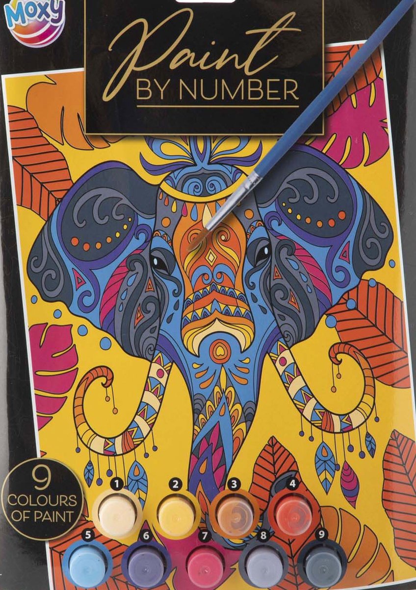 paint by number - complete schilderset - Olifant