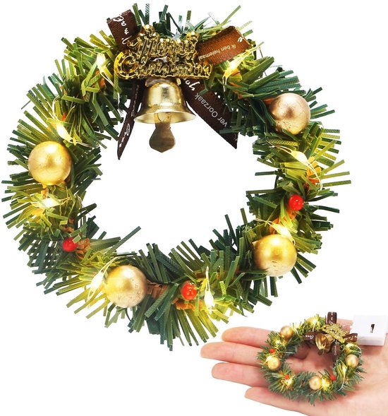 Kerstslinger, kunstrozenslinger om op te hangen aan het raam, deur, als kerstdecoratie (Pic1