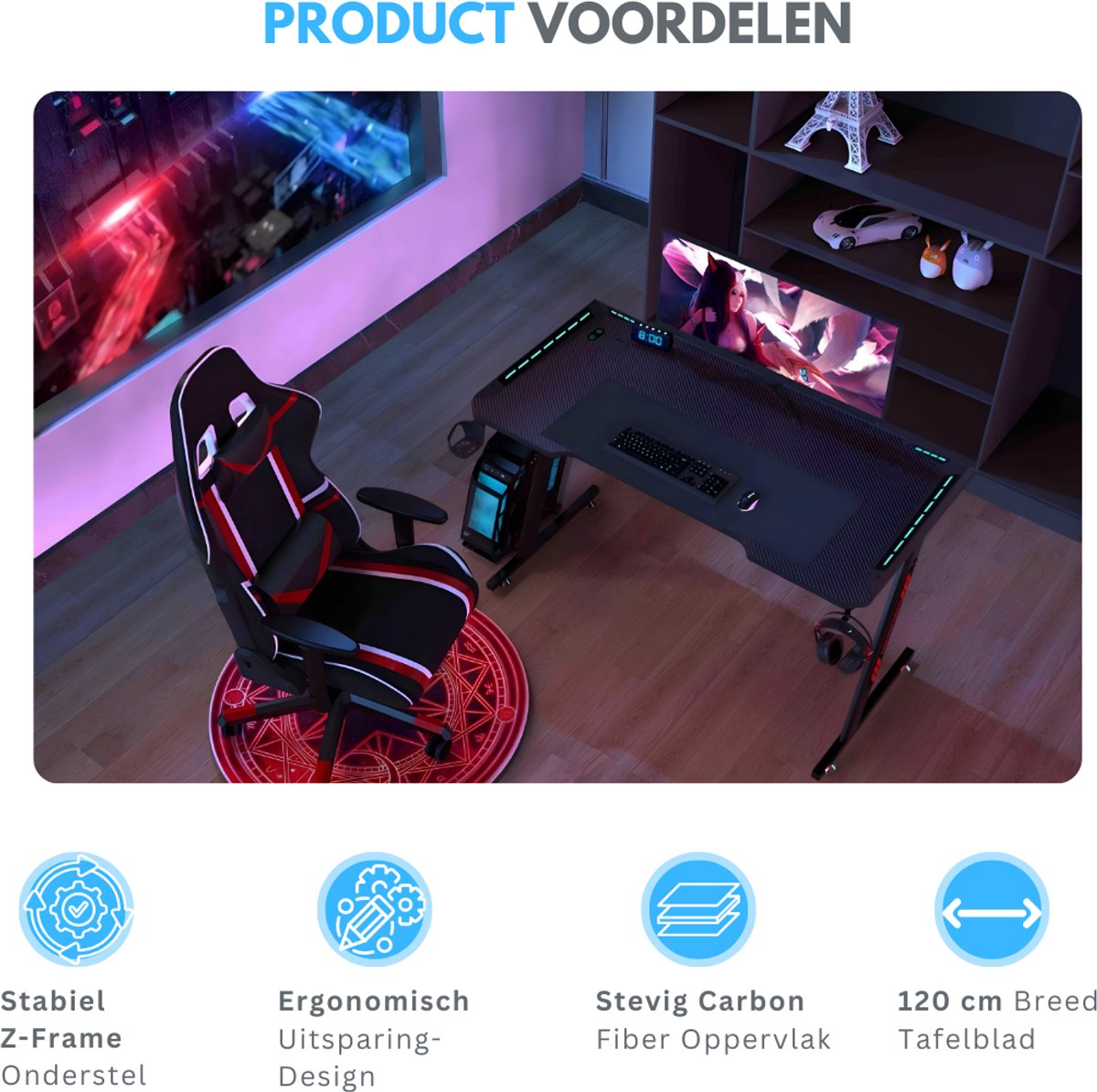 Livista Livista Gaming Bureau RGB 120x60 - afbeelding 2