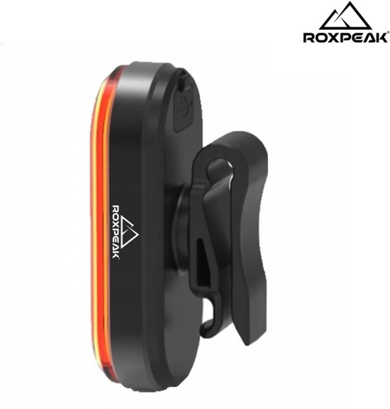 RoxPeak® fietsverlichting set - Voorlamp & Achterlamp - USB oplaadbaar - 1600 Lumen - 300 meter - Ingebouwde Powerbank 2400 MaH- 6 standen - waterdicht — afbeelding 2