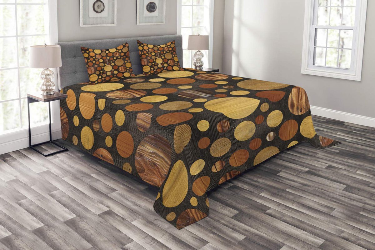 Ibenzoa Stijlvolle beddensprei set voor een kleurrijk en comfortabel interieur Brown