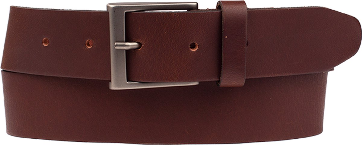 Petrol Industries Riem Heren - Broekriem - Verstelbaar - Leer - Bruin - 85 cm - S
