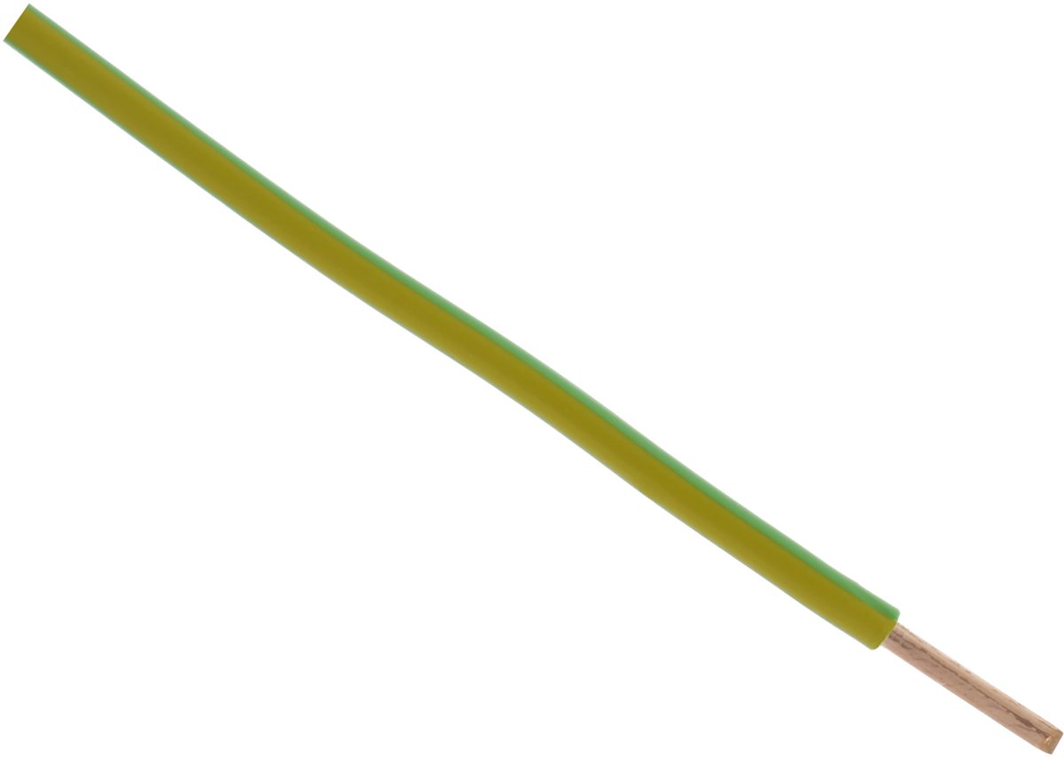 Installatiedraad - VD - 6.0 mm² - 10 m - geel/groen