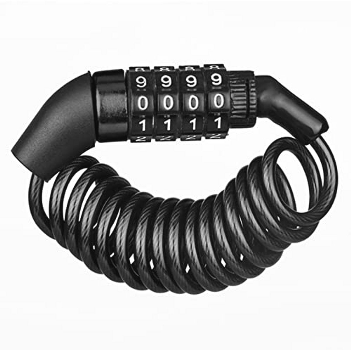 Draagbaar Fietsslot met 4-cijferige Combinatie - Mini Beveiligingsslot voor Fiets, Moto, Helm en Meer