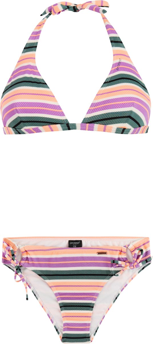 Protest PRTAdmirer - Halter bikini set Dames - Koordsluiting - Uitneembare vulling - Normale pasvorm - Medium dekking - Paars