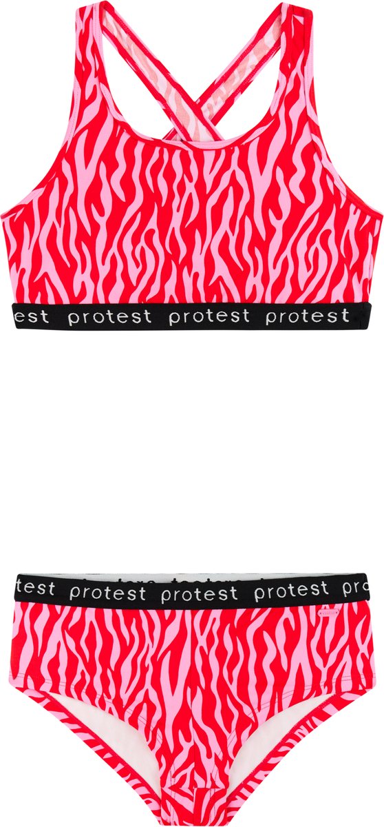 Protest PRTMonicas JR Bikini set Meisjes Normale pasvorm Uitneembare vulling Rood