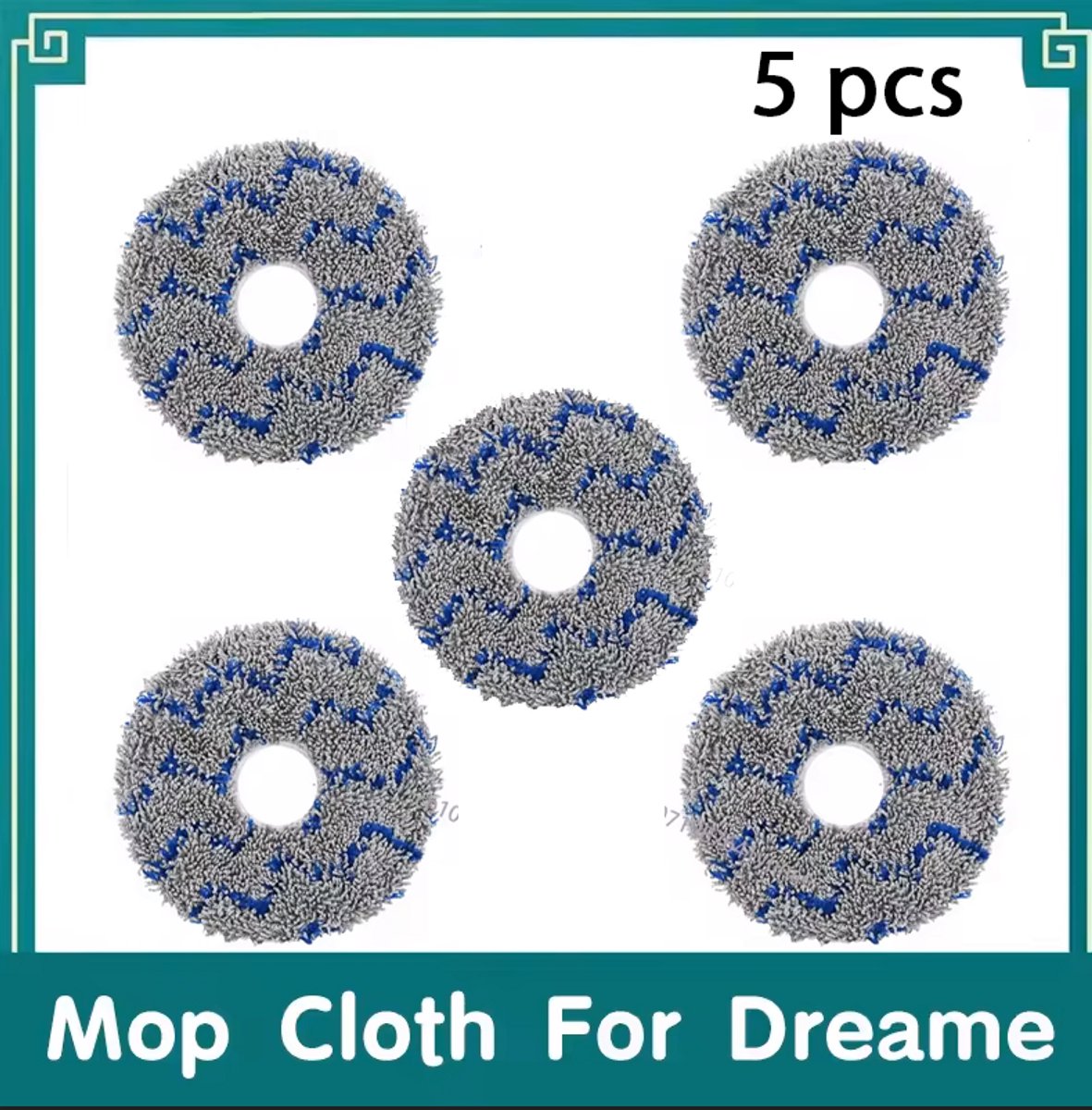 5 stuks Dweildoek Geschikt voor Dreame X10 + X20 L20 Ultra L30 Ultra X20 Pro L10s Pro Ultra X40 Ultra X40 Pro S30 Pro Stofzuiger