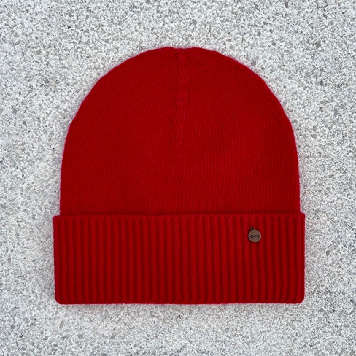 Merino cashmere beanie in rood