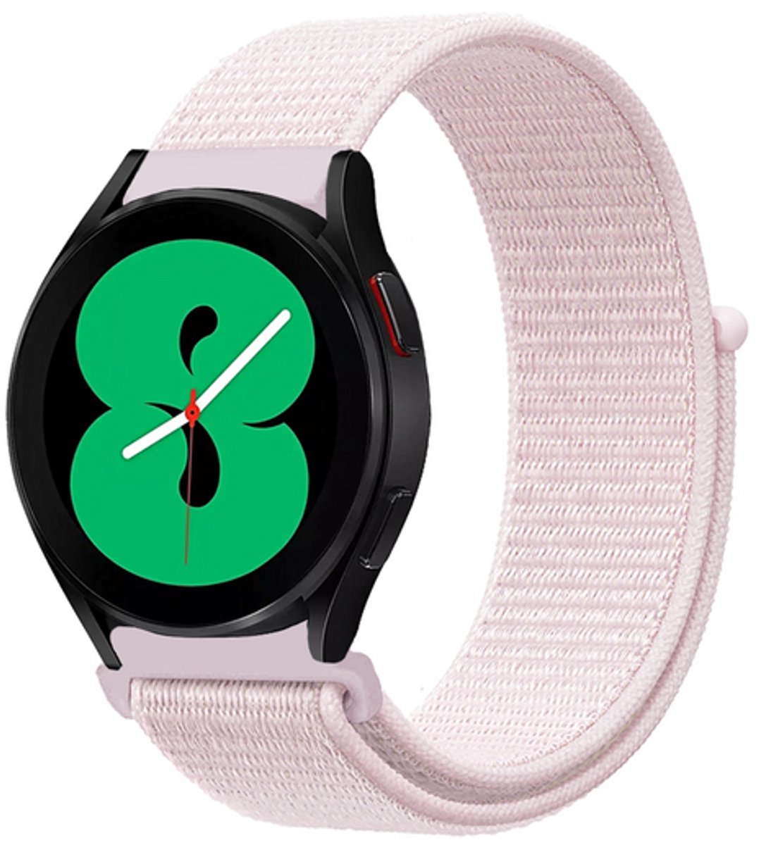By Qubix - Sport Loop nylon bandje - Lichtroze - geschikt voor Huawei Watch 5 - 46mm