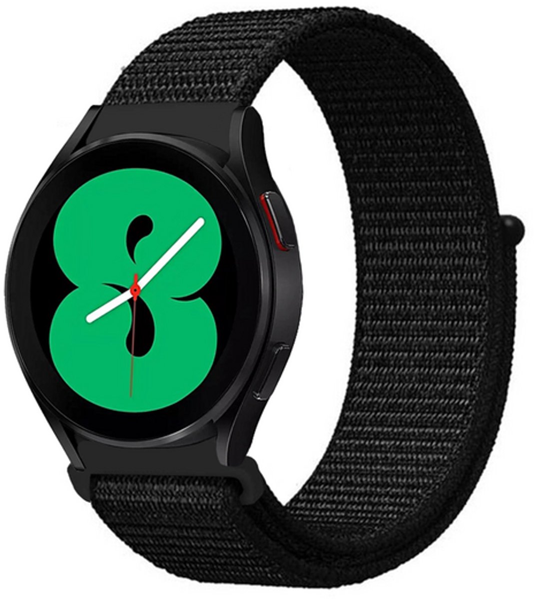 By Qubix - Sport Loop nylon bandje - Zwart - geschikt voor Huawei Watch 5 - 46mm