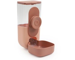 longziming -Automatische Konijnenvoer Dispenser – Hangende Zwaartekracht Voederautomaat voor Kooi, Grote 850ml Voedselcontainer voor Kleine Huisdieren, Ideaal voor Cavia’s, Konijnen en Katten – Roze