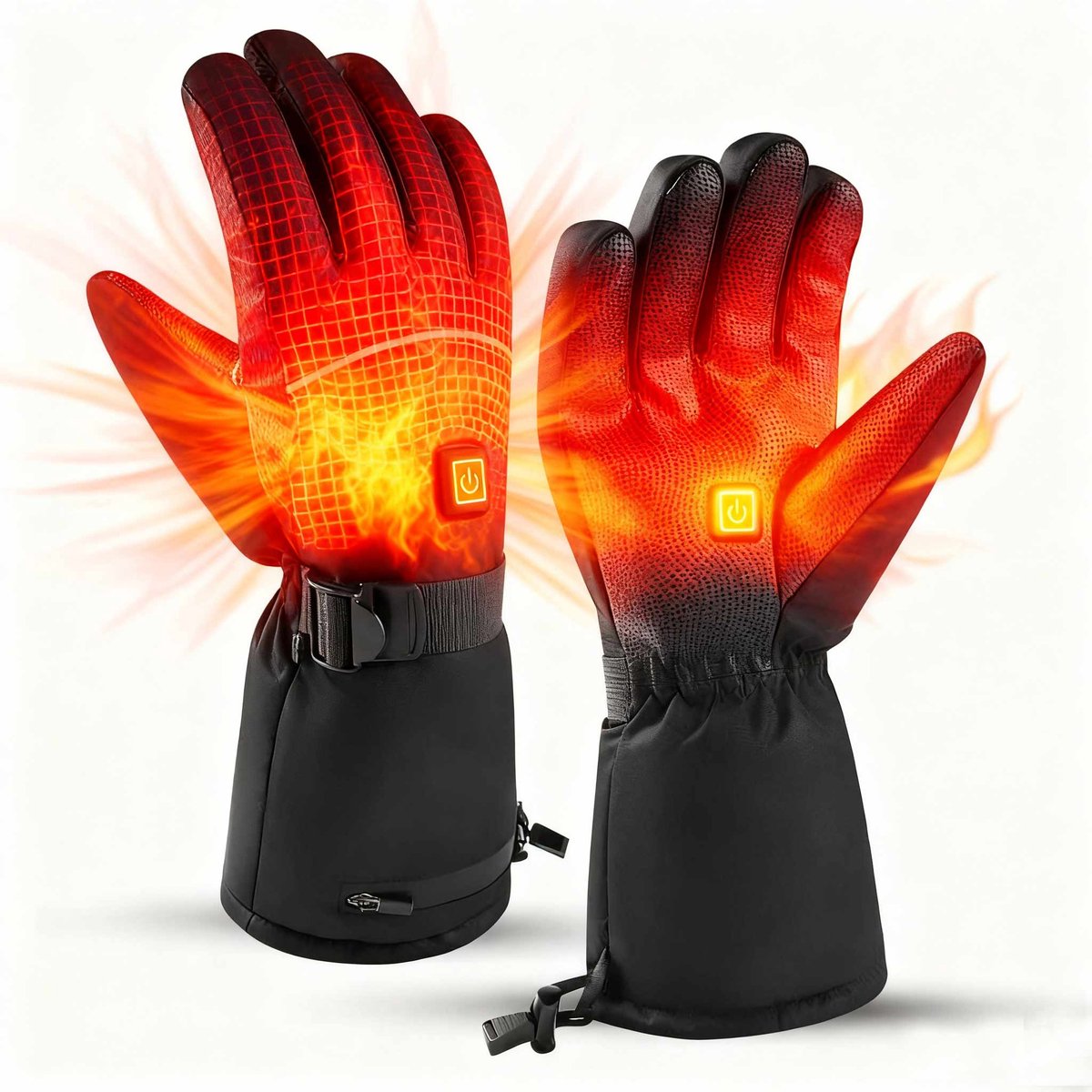 Meedeer Verwarmbare handschoenen voor heren en dames (Maat L)-Oplaadbaar - 8500 mAh - 3-traps verwarmde skihandschoenen - waterdicht - touchscreen - verwarmde motorhandschoenen voor outdoor en wandelen