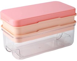 Fabricant de glaçons KitchenLove - Moule à glaçons avec couvercle et cuillère à glaçons - 64 glaçons