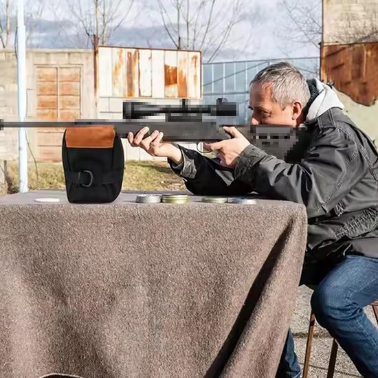 Schietsteun Zandzak Voor Geweer Jacht En Vuurwapen Training, Draagbare Voor- En Achtersteun Van 600D Oxford Stof, Stabilisator Voor Precisie Schieten, Stevige En Verstelbare Schietzak Voor Outdoor Gebruik van Merkloos — afbeelding 2