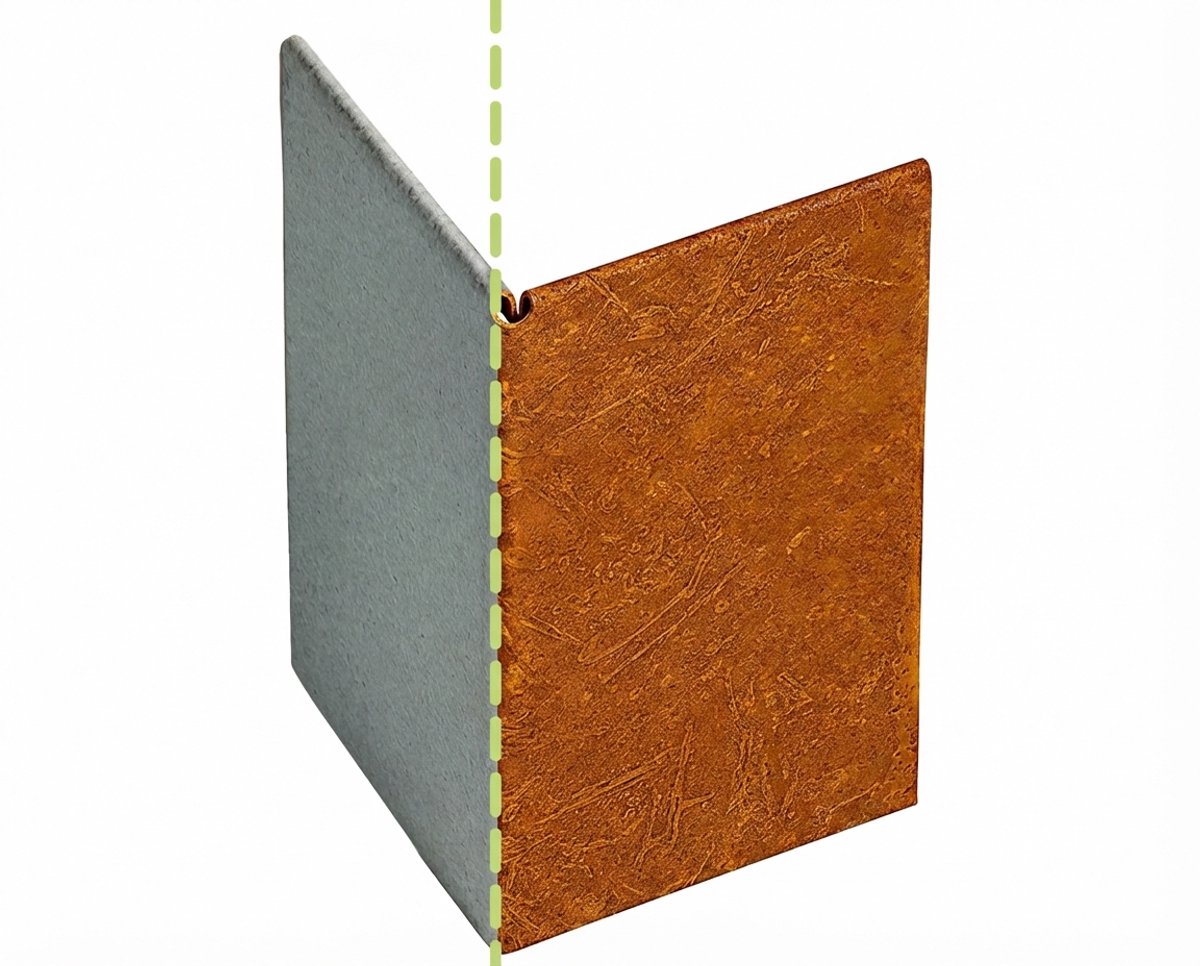 Innogard 6017-003 - Buitenhoek voor gazonrand - Corten staal 25 cm