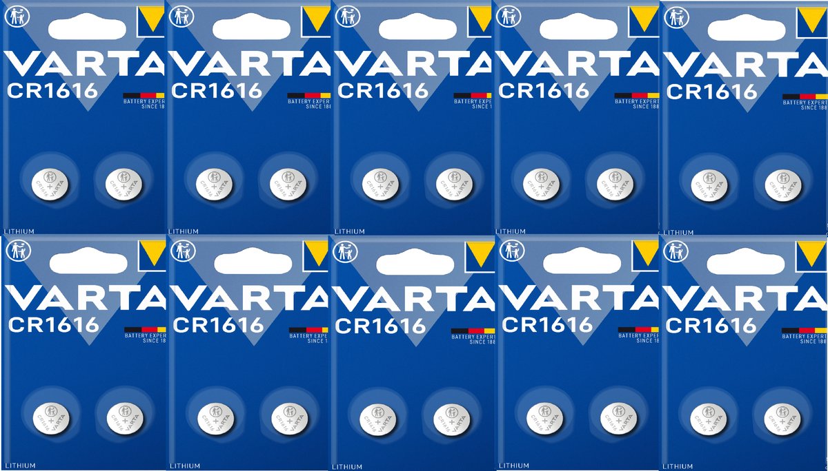Varta CR1616 Lithium Knoopcel Batterij 20 Stuks