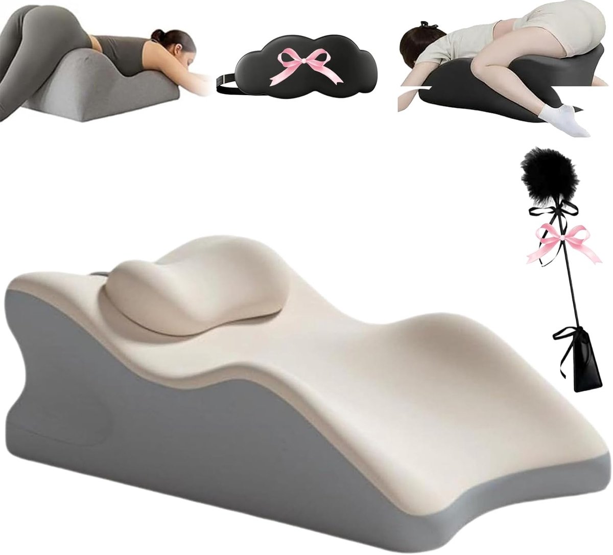 Intimiteit Kussen – 27° Ergonomisch Wigkussen voor Koppels | Memory Foam Steunkussen voor Comfort & Ontspanning