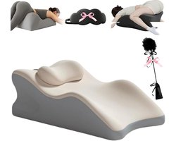 Intimiteit Kussen – 27° Ergonomisch Wigkussen voor Koppels | Memory Foam Steunkussen voor Comfort & Ontspanning