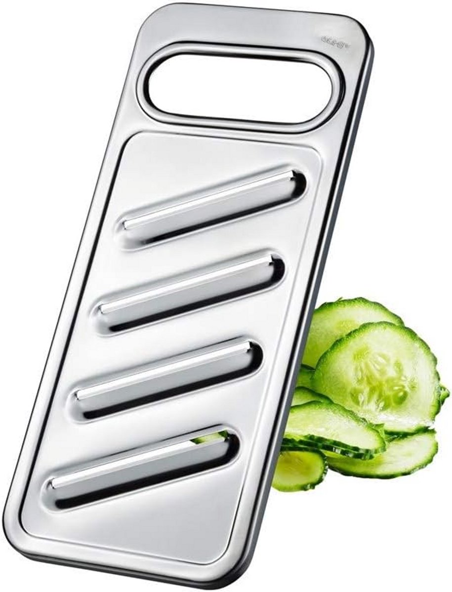 RVS Julienne Julienne Rasp voor Aardappel en Komkommer - 4 Snijvlakken