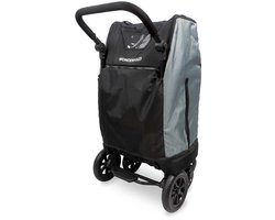 WonderFold W2TC Reishoes voor Bolderkar - Beschermhoes voor Kinderwagen - Met opbergvak - Zwart/Grijs