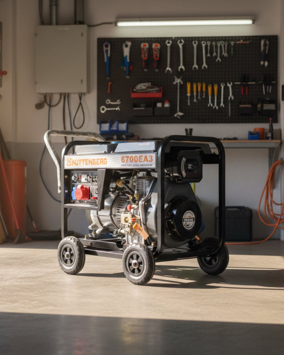 Open diesel generator 6700EA3D – 380V driefasig – AVR – Elektrische start – Professioneel gebruik