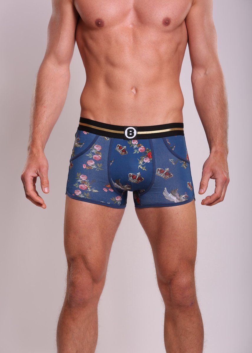 Heren Boxershort | Print | Resurreceted King | Katoen | Blauw | M