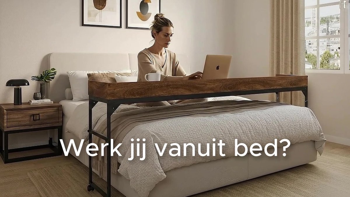 DreamDesk Bedtafel Op Wielen Verstelbare Tafel Voor Over Bed Bed Tafel - 213 cm - Bedtafels