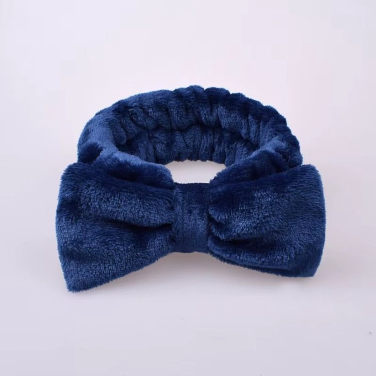 Go Go Gadget - Haarband - Make-up - Spa dag thuis - Skincare - Diadeem - Grote strik - 1 stuk - Donker Blauw