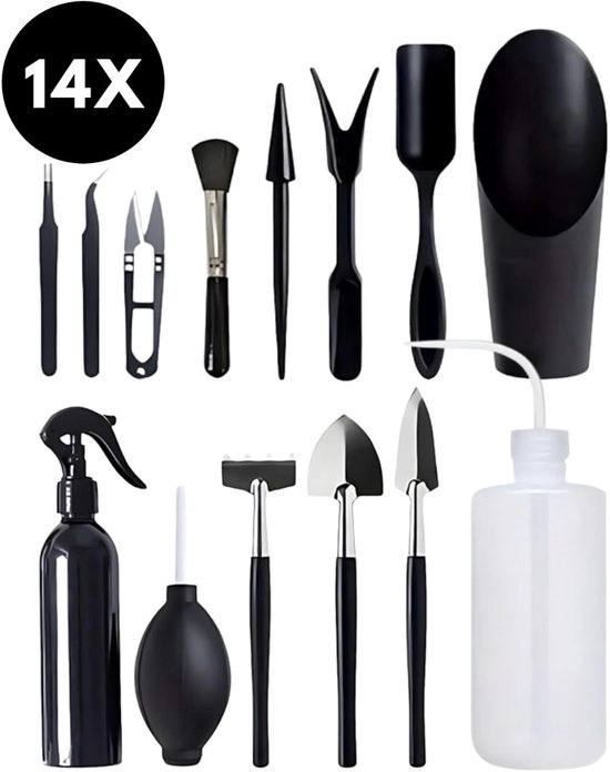 Kit de démarrage Bonsai - Outils Bonsai - Kit d'entretien des arbres Bonsai - Outils de jardin - Ensemble de 13 pièces en métal