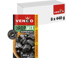 Venco dropmix gemengd - zoet & zout drop - 8x440g