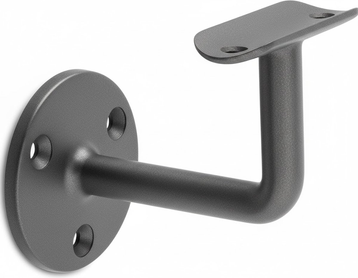 leuningdrager Trapleuninghouder Rond Ø 38–45 mm – RVS Gecoat – RAL 7016 Antraciet