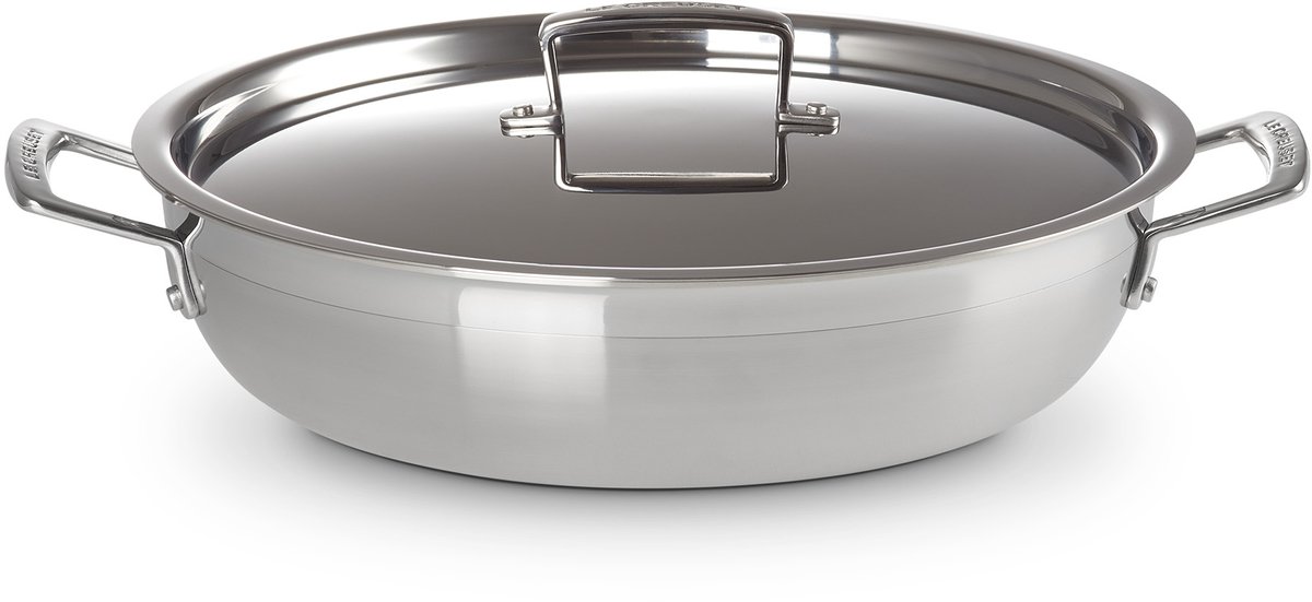 Le Creuset RVS Provençaalse Sauteerpan Ø 30cm 4,8l