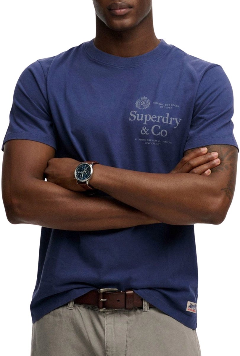 Superdry 1954 Company Relaxed Shirt Heren Blauw