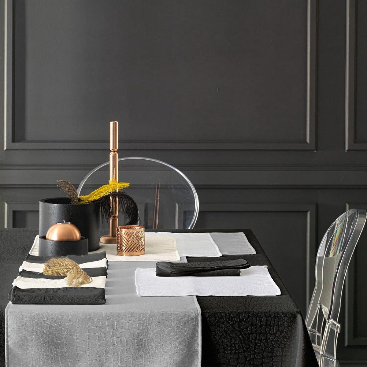Ovaal Tafelkleed 180x300 cm Wit Jacquard Polyester Onderhoudsvriendelijk